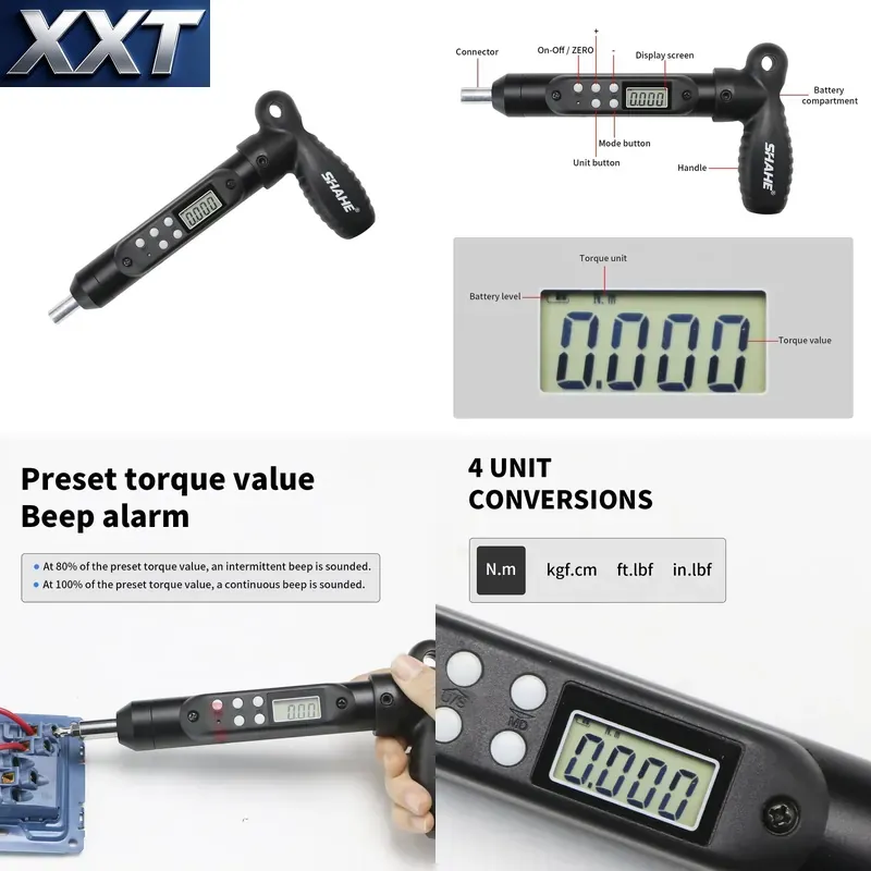 Screwdriver Set - XXT SHAHE Digital Torque Screw Driver